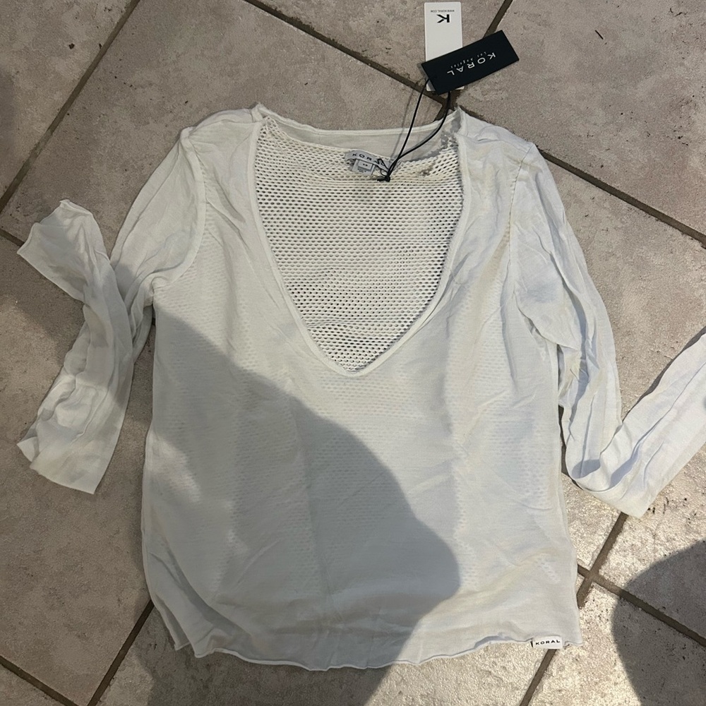 Koral long sleeve top with mesh underlay (size XS) NWT
